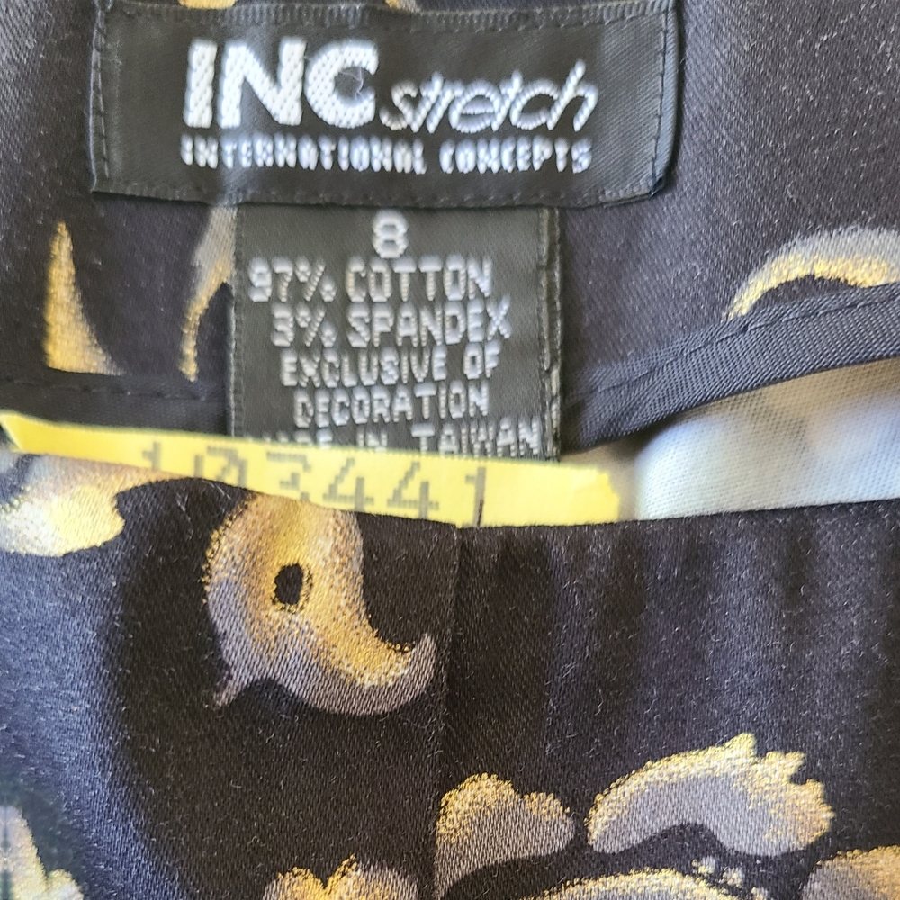 INC Women's Patterned Pants, Size 8